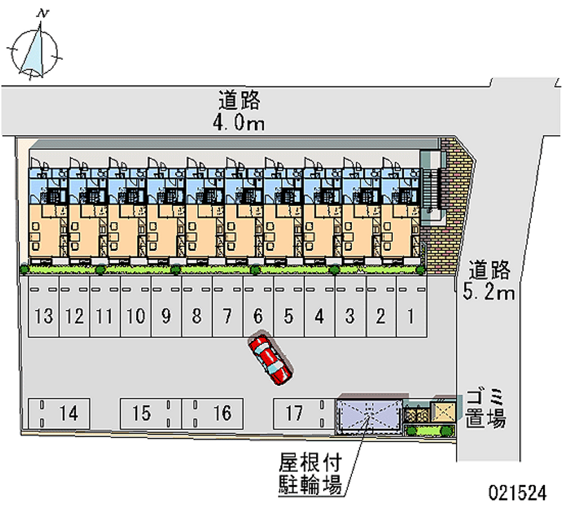 レオパレス保原 月極駐車場