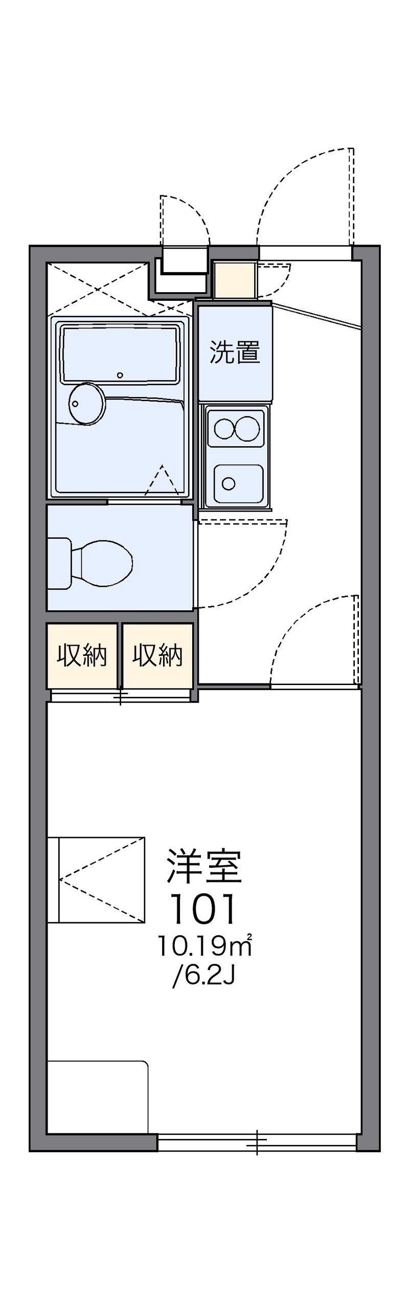 レオパレス錦 間取図