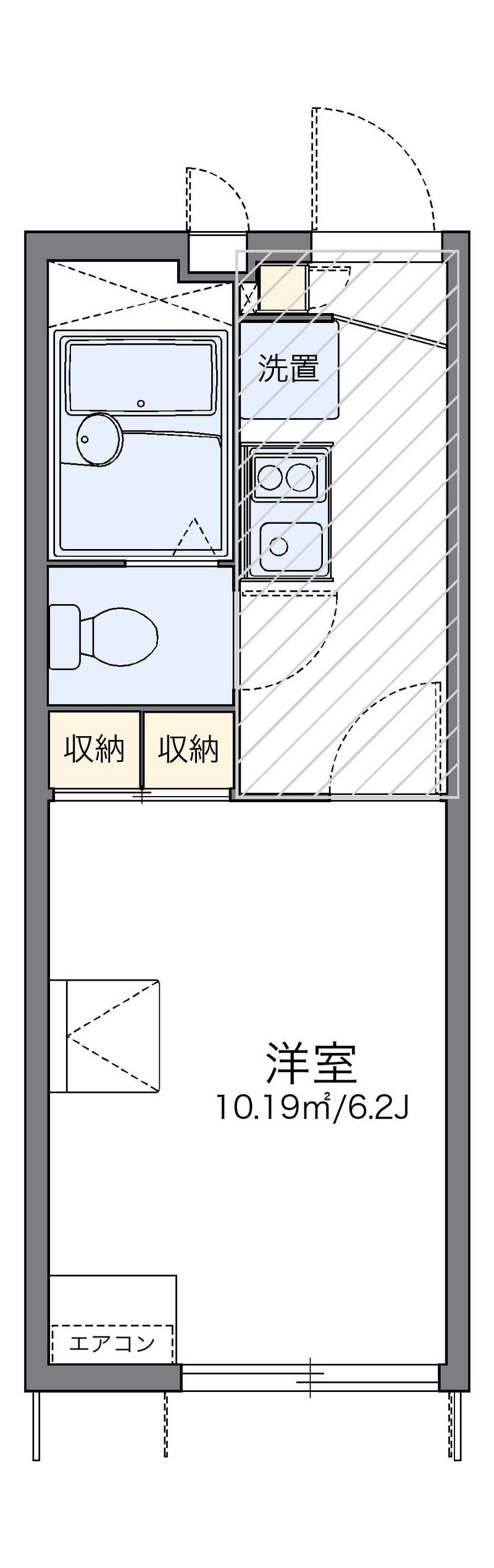 レオパレスレイクホライズンⅡ 間取図