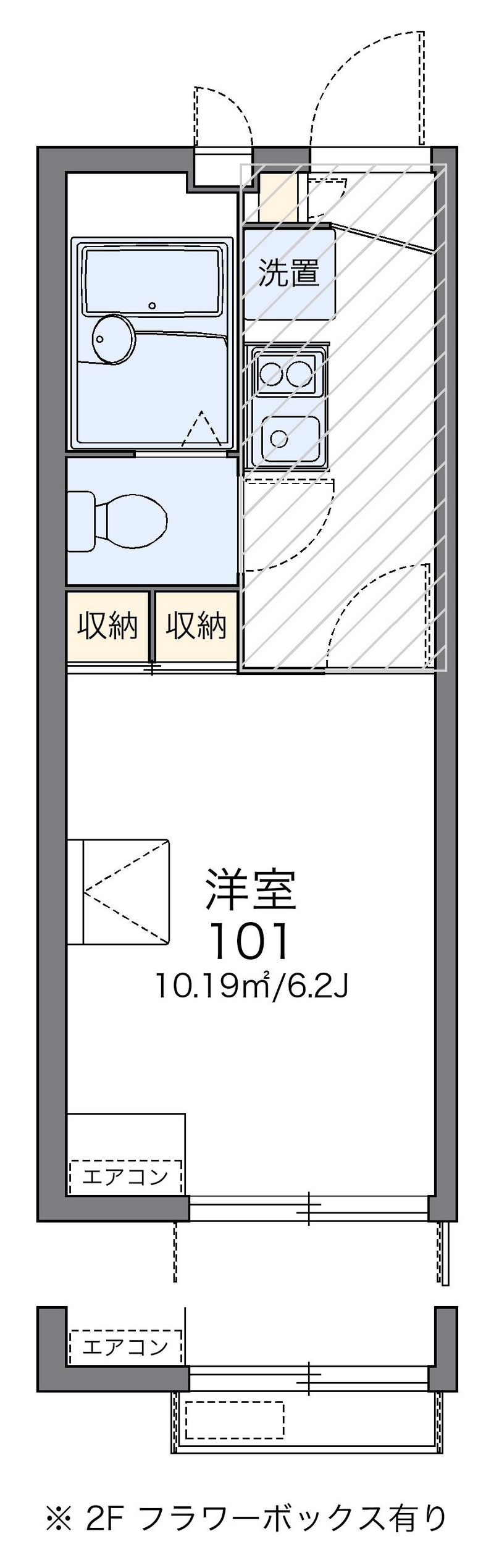 レオパレスフラワーⅢ 間取図