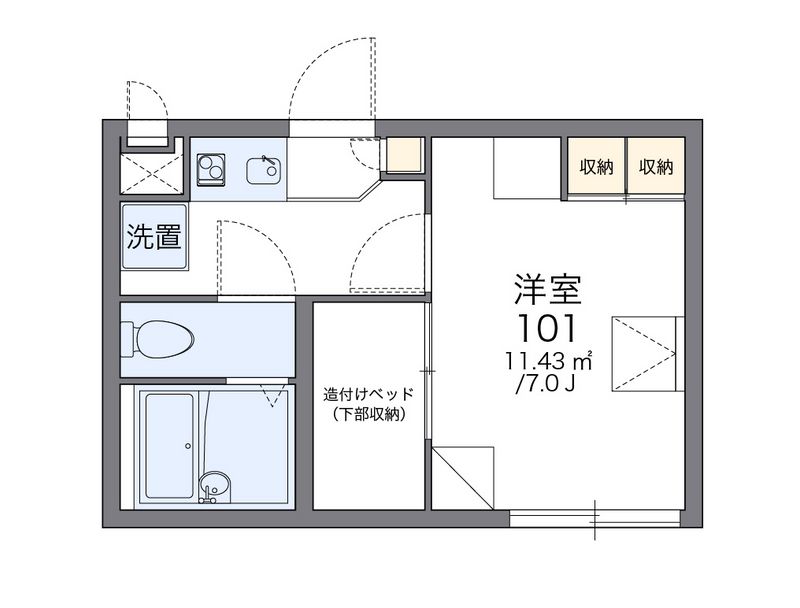 レオパレス柳都 間取図