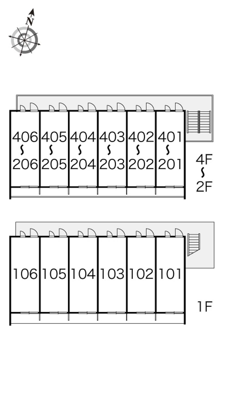 レオパレスフィオレ２ 間取り配置図