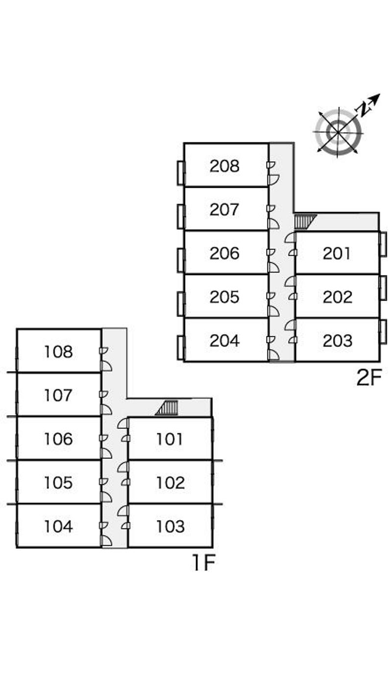 レオパレスゆげた 間取配置図