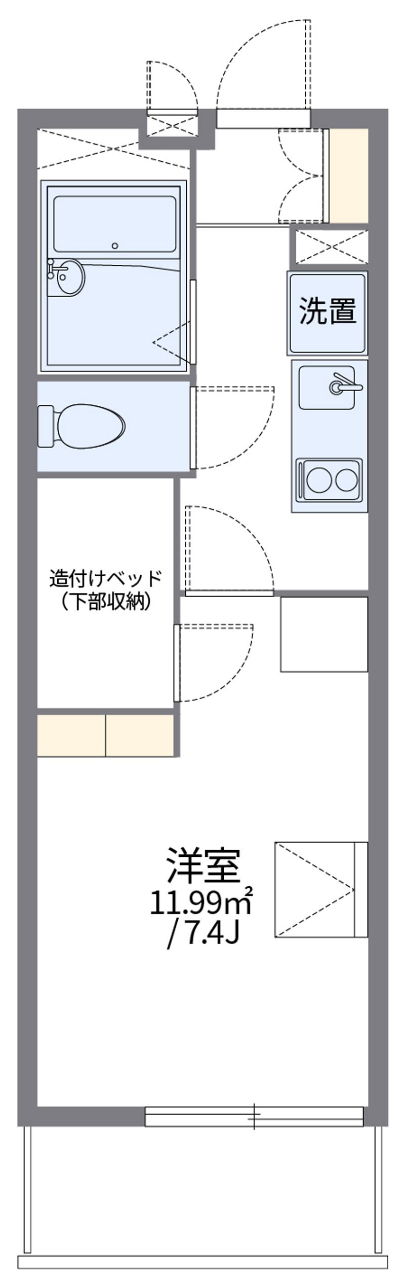 レオパレスフリーダムベッセルⅣ 間取図