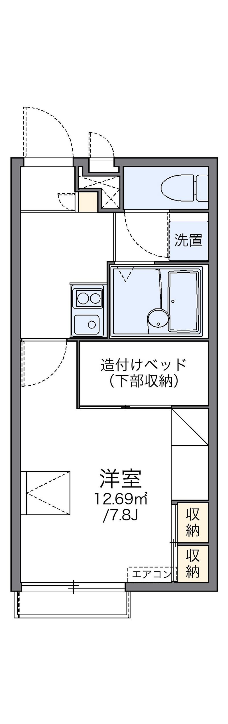 レオパレス栄華西Ⅱ 間取図