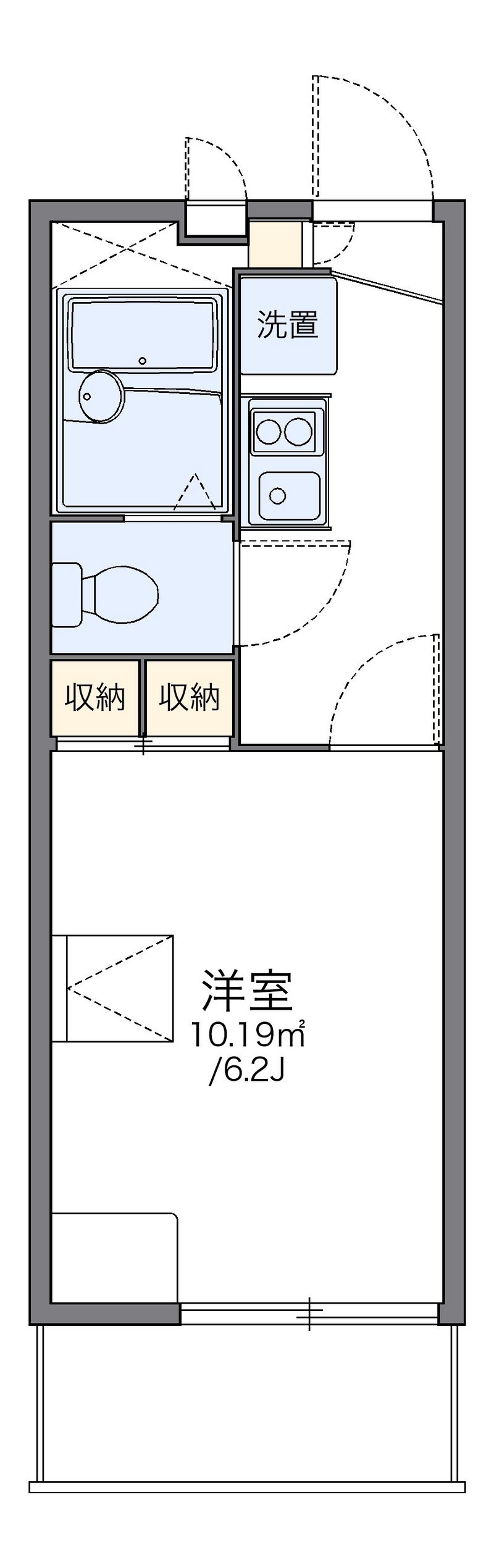 レオパレスハピネス 間取図
