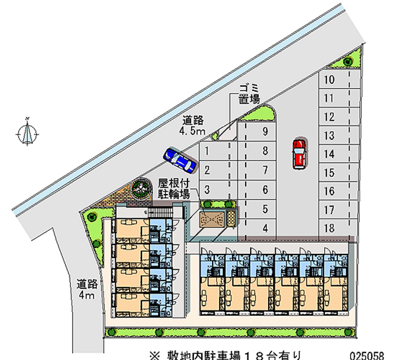 レオパレスまつき 月極駐車場