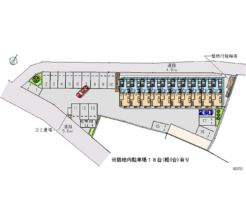 レオパレスハピネス 月極駐車場