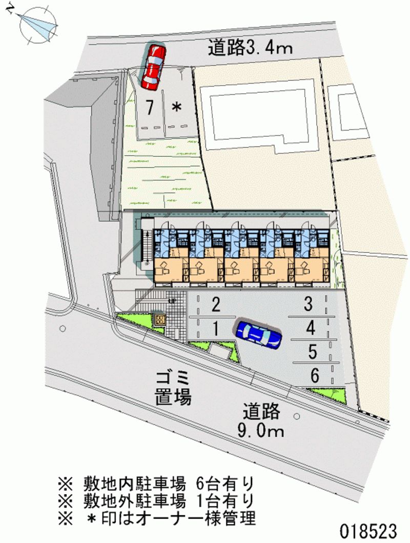 レオパレスシャトー大津 月極駐車場