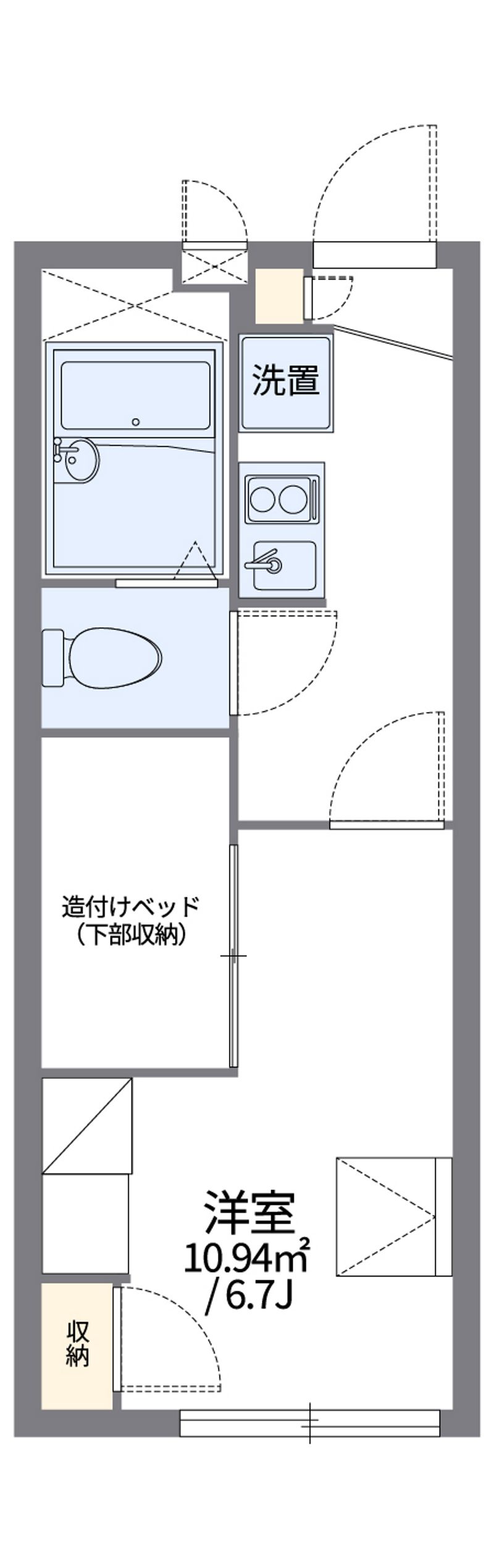 レオパレスリリー 間取図