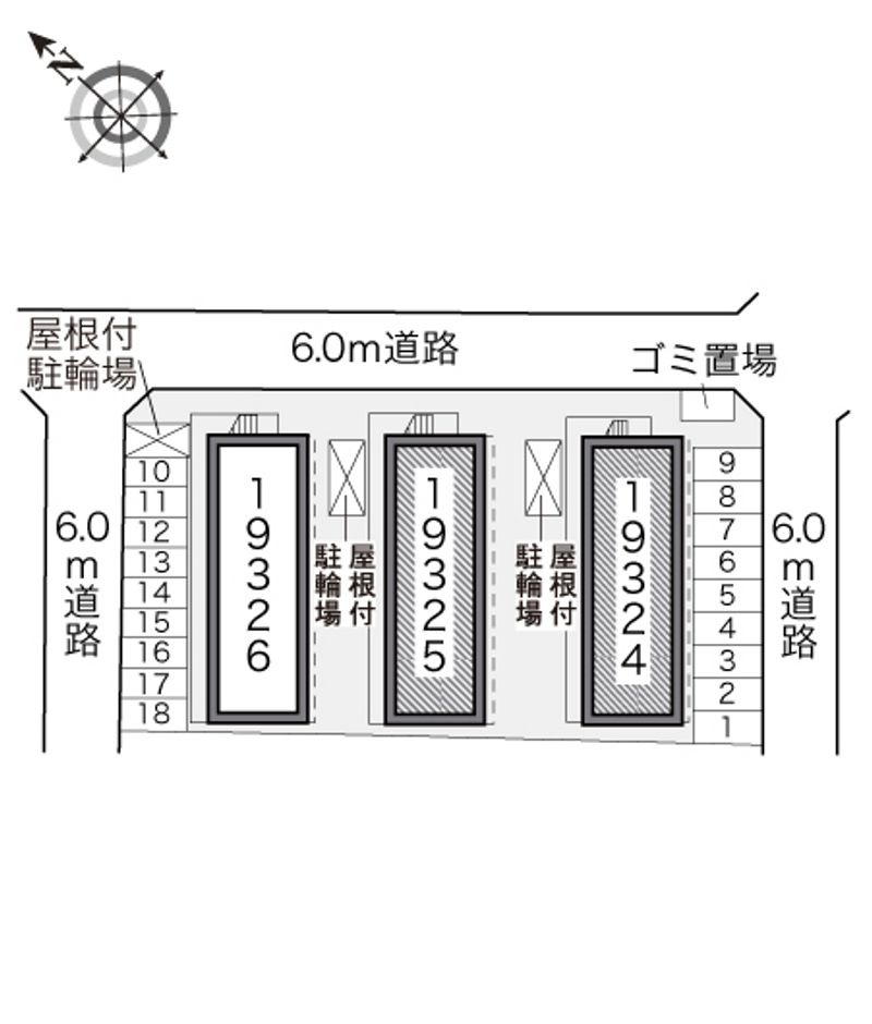 レオパレスヤバタⅡ 配置図