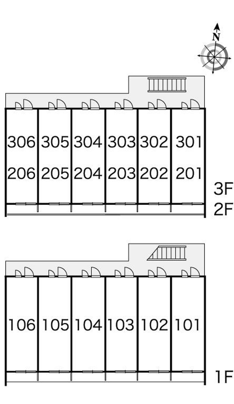 レオパレスサウスリー 間取配置図