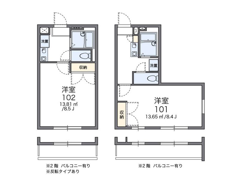 レオパレスシティーＢ 間取図