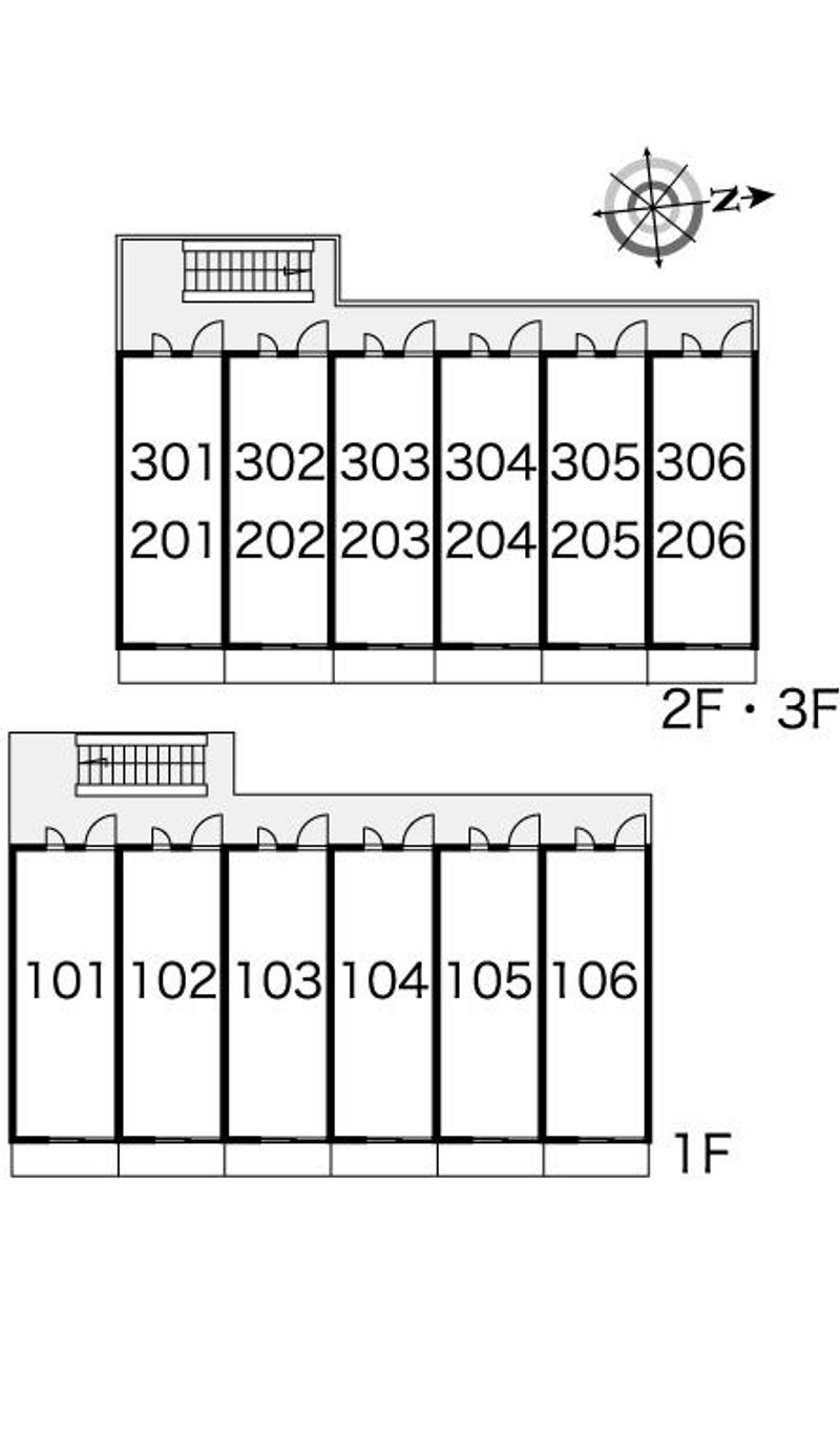 レオパレスオキツモ 間取配置図