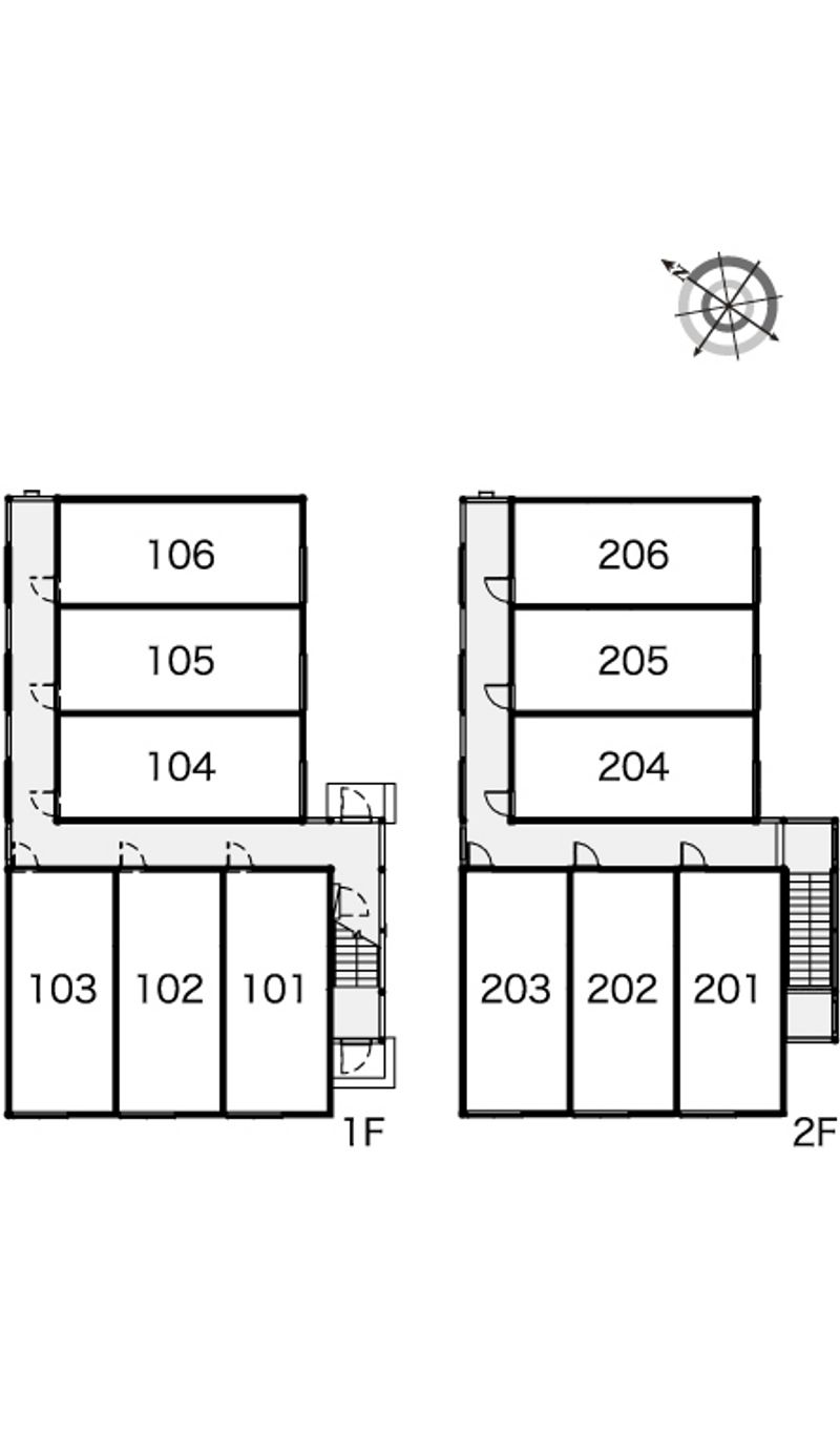 レオパレスフロリード 間取配置図
