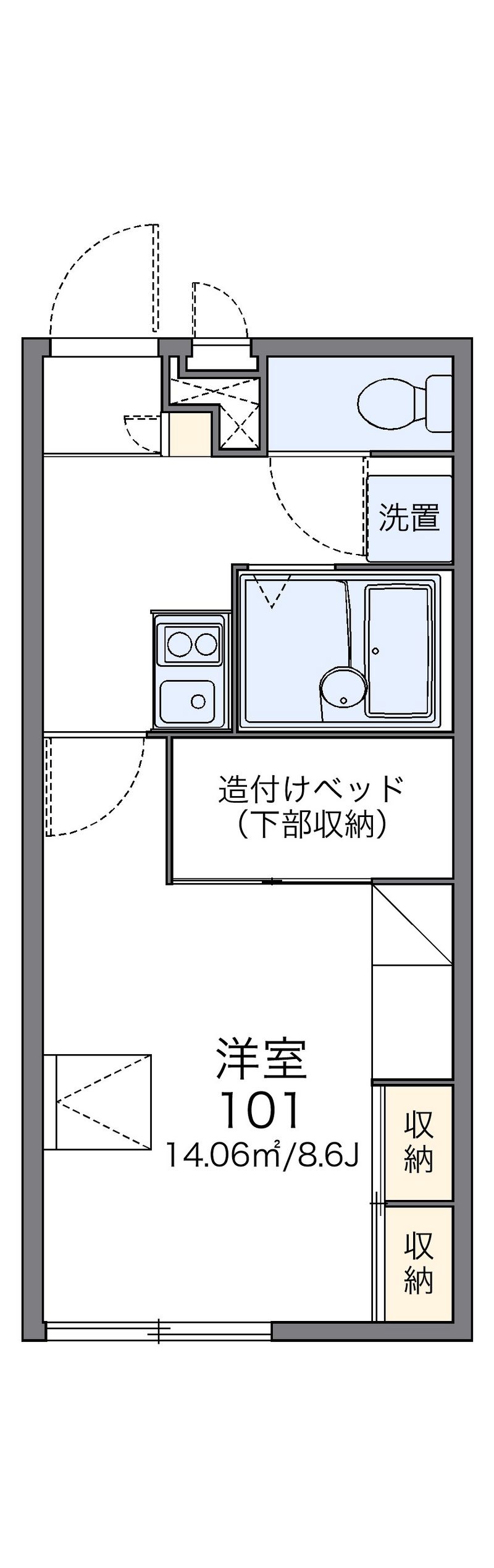 レオパレスジャルダンＣ 間取図
