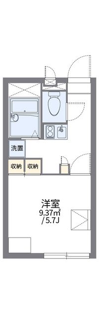 レオパレスブルーレイク唐崎 間取り図