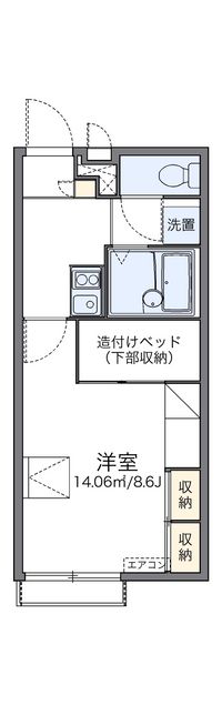 レオパレス魚住南 間取り図