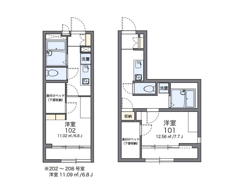 レオパレスコンフォート 間取図