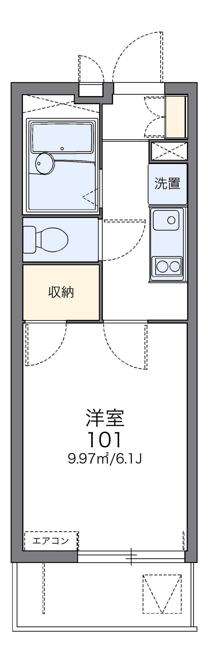 レオパレスアルタ殿町 間取図