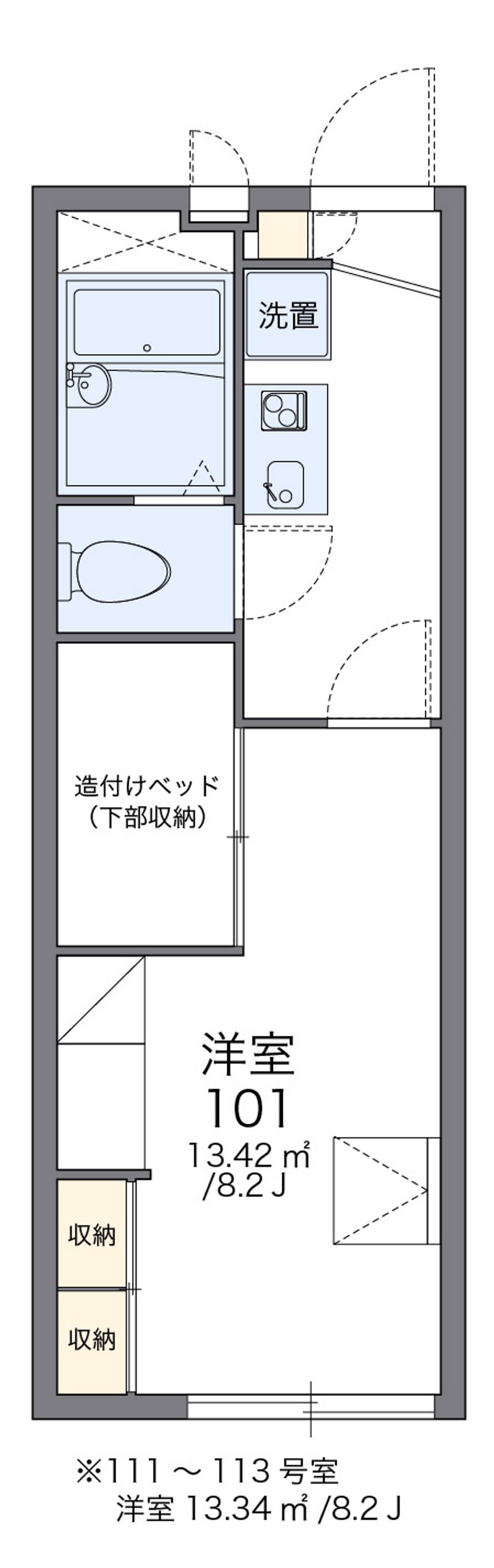 レオパレスＬＯＵＶＲＥ 間取図