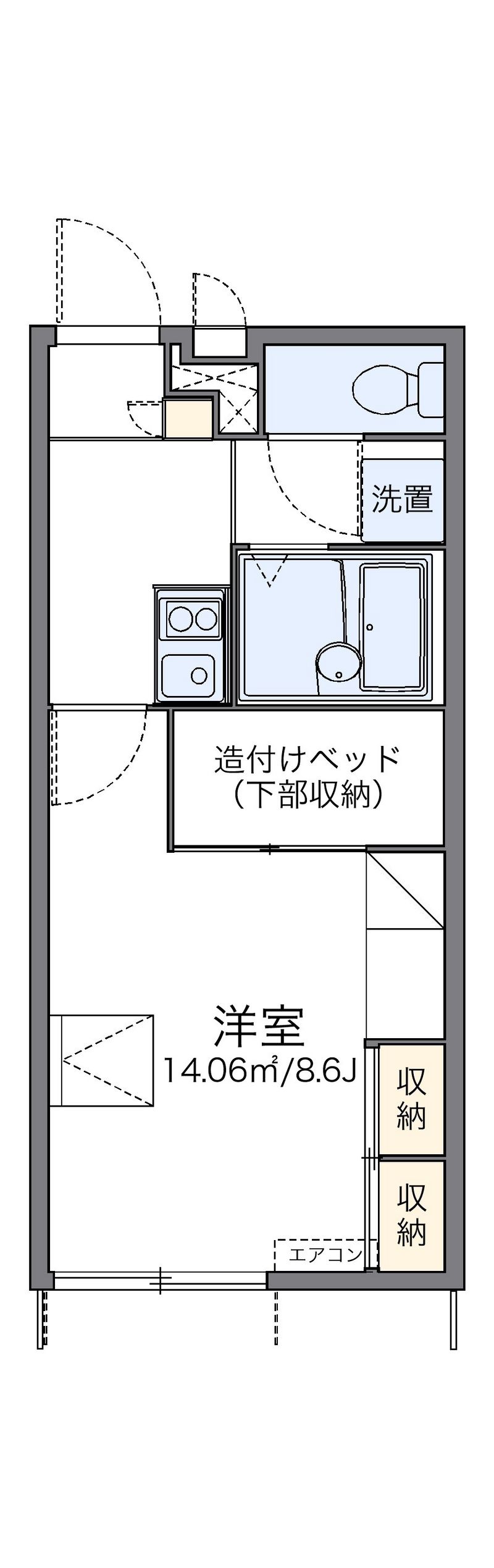 レオパレスＦｕｋｕｆｕｋｕ 間取図