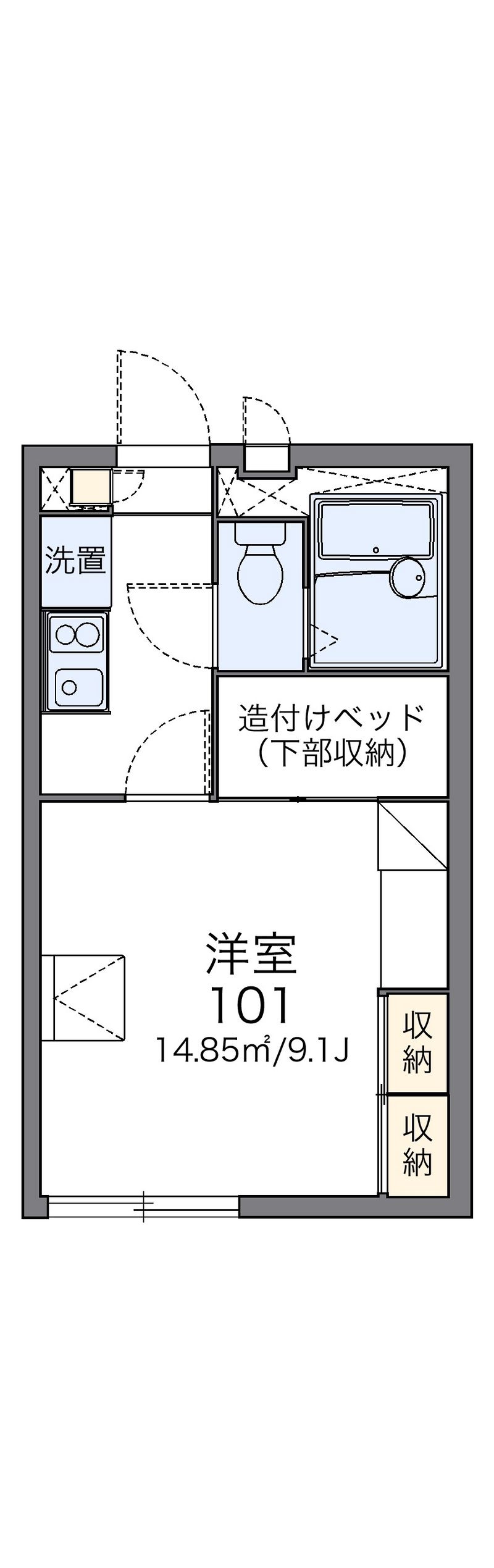 レオパレスＫＫＧ・ＣＯＭ 間取図