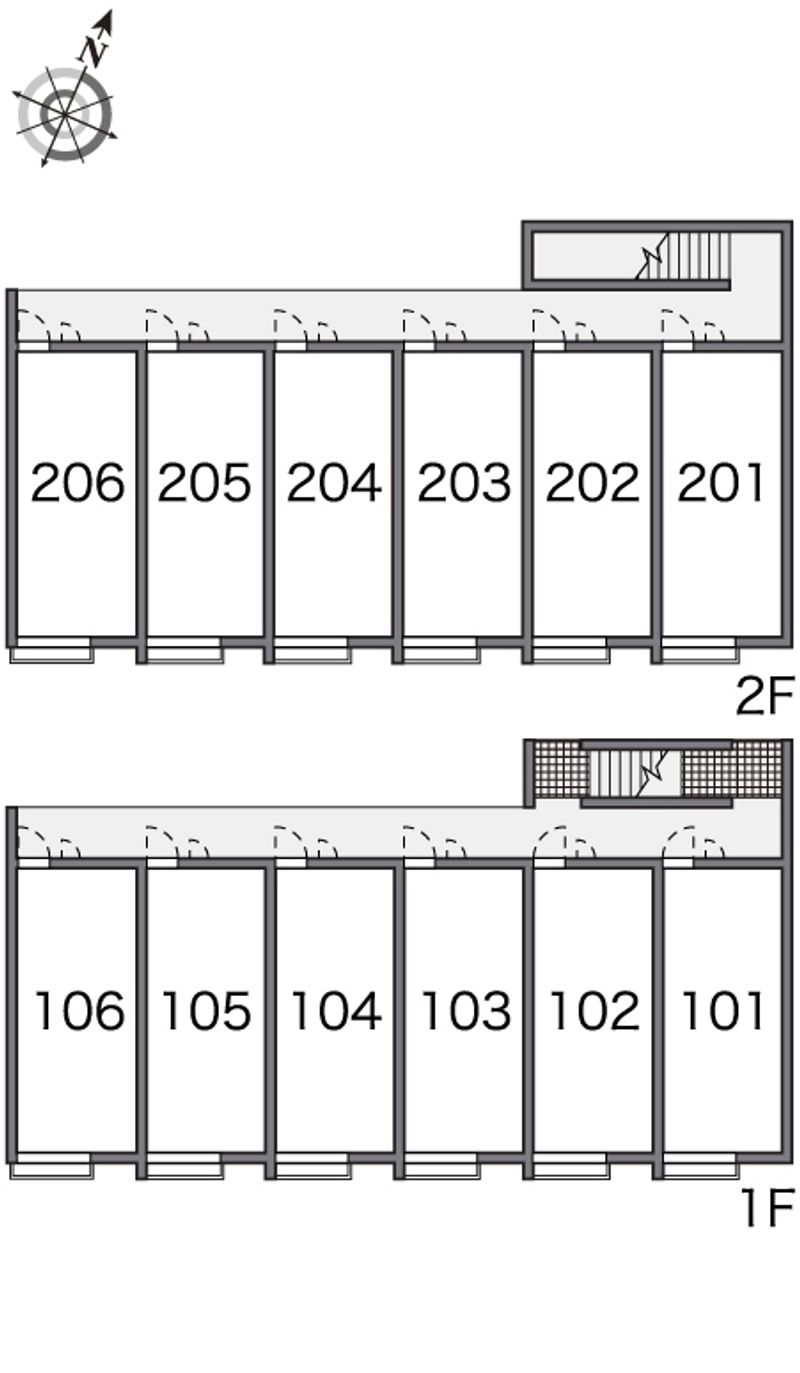 レオパレスコタン　Ｕ 間取配置図
