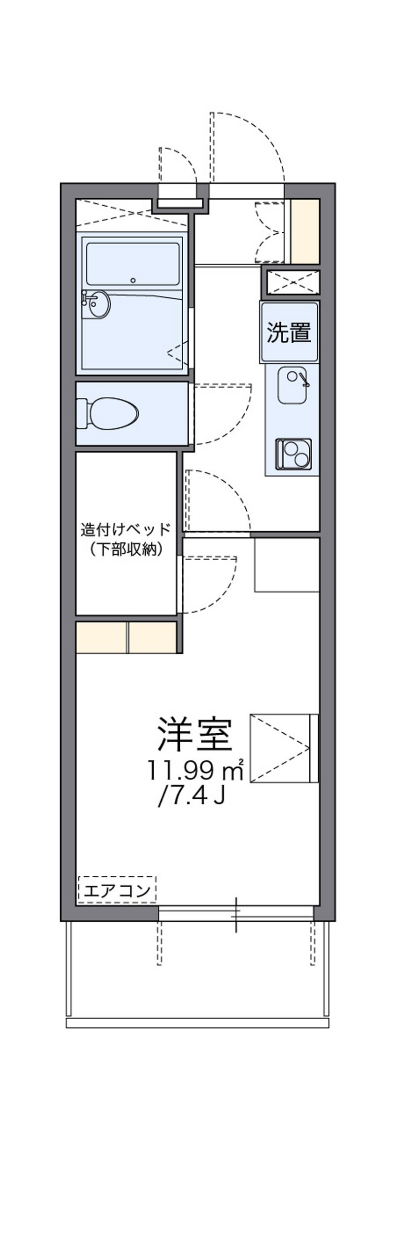 レオパレス中島町 間取図