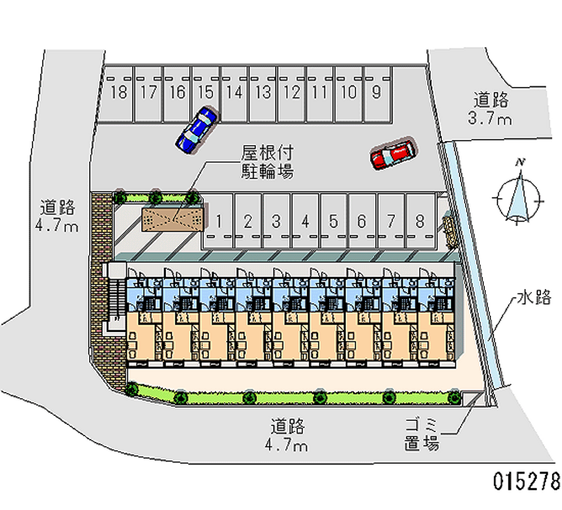 レオパレスことぶき 月極駐車場