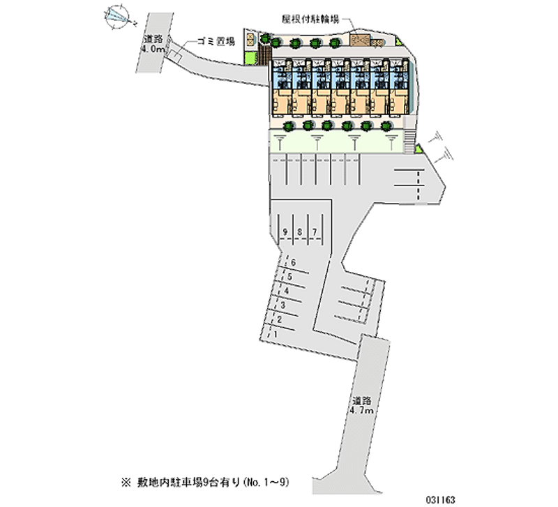 レオパレスＨａｗｋｓⅡ 月極駐車場