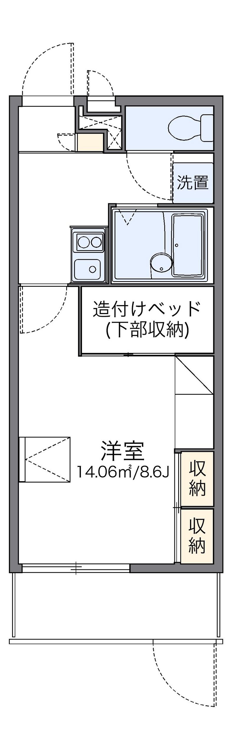 レオパレスリバーサイドイン千星 間取図