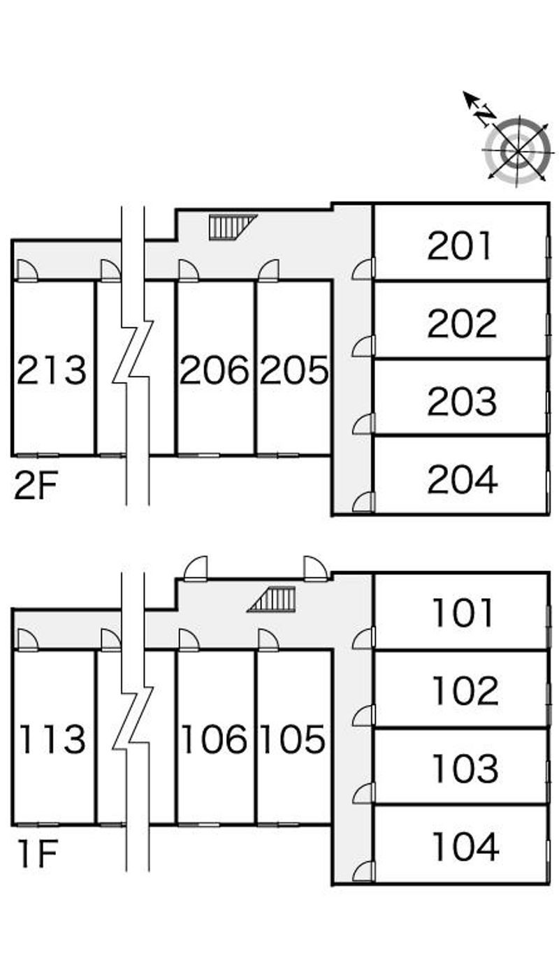 レオパレスグレイスポプラ 間取配置図