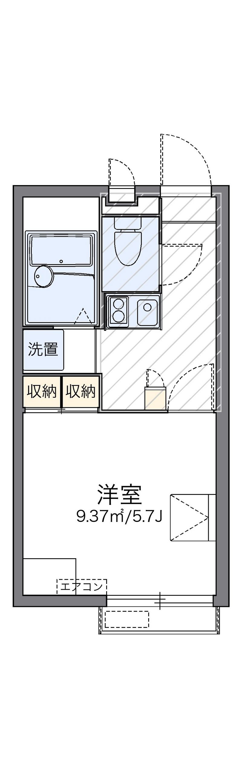 レオパレスＦＵＴＡＳＥ 間取図