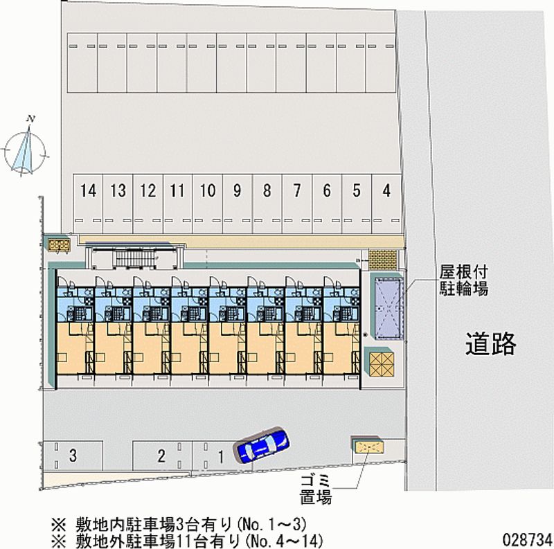 28734月租停車場