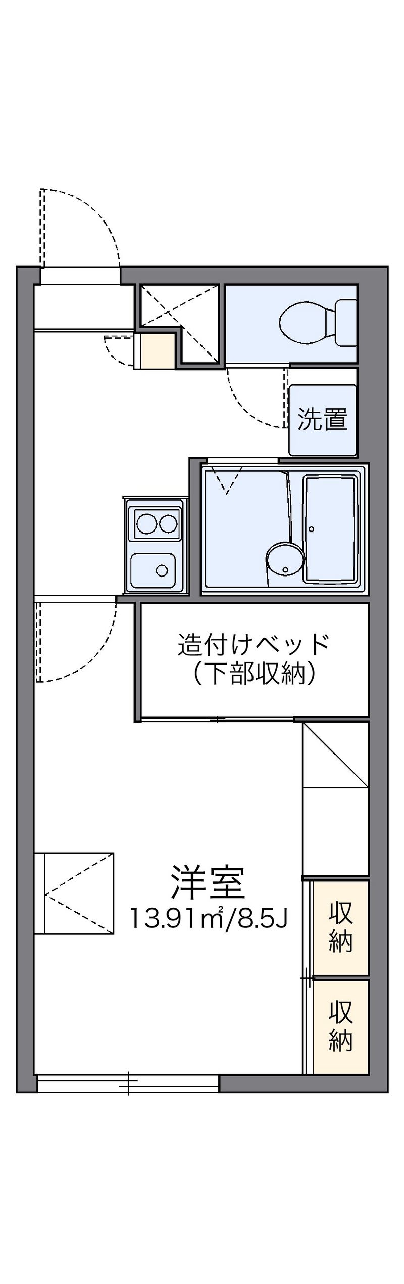 レオパレスフォンティーヌ 間取図