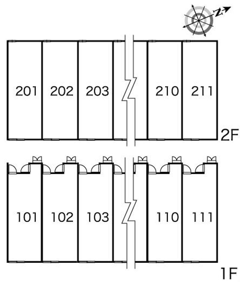 レオパレスフーズフーⅡ 間取配置図