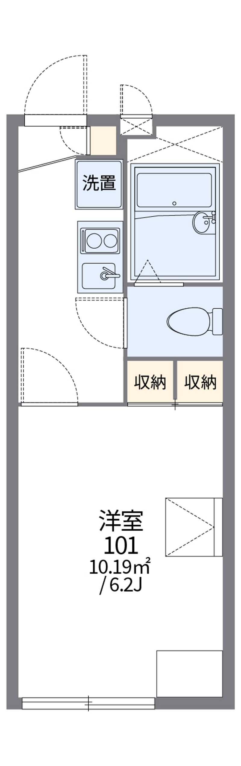 レオパレスメイプル名来 間取図