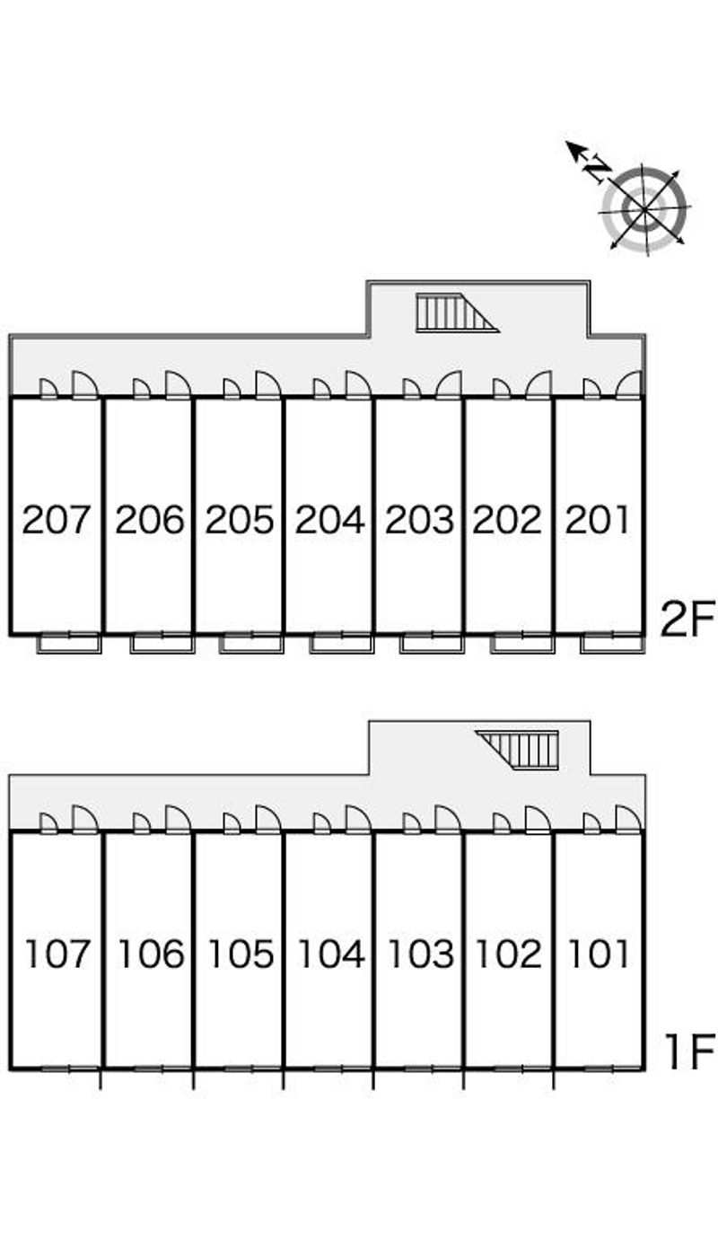 レオパレス市沢Ⅱ 間取配置図