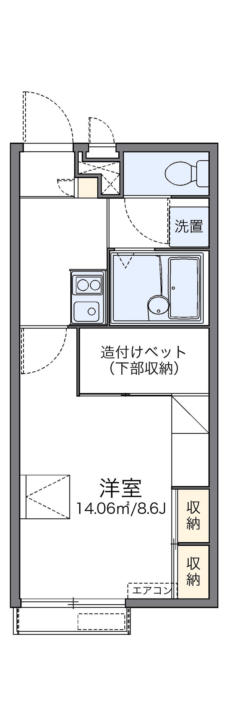 レオパレスフルール長浦 間取図