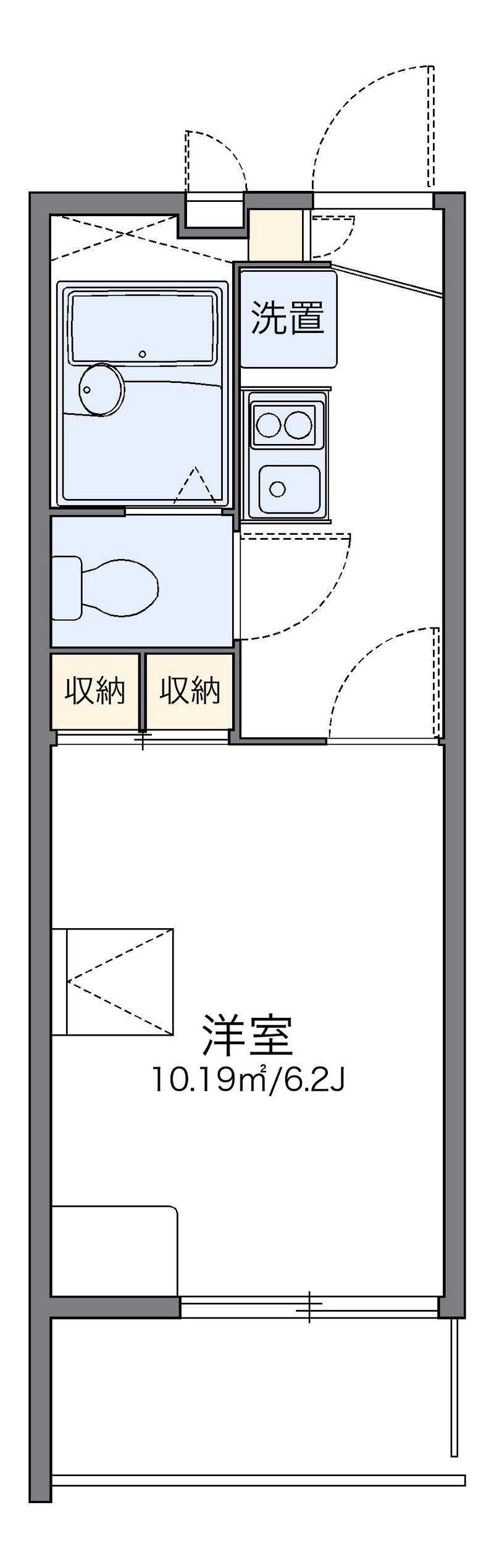 レオパレスニュー千葉ハイツ　Ａ 間取図