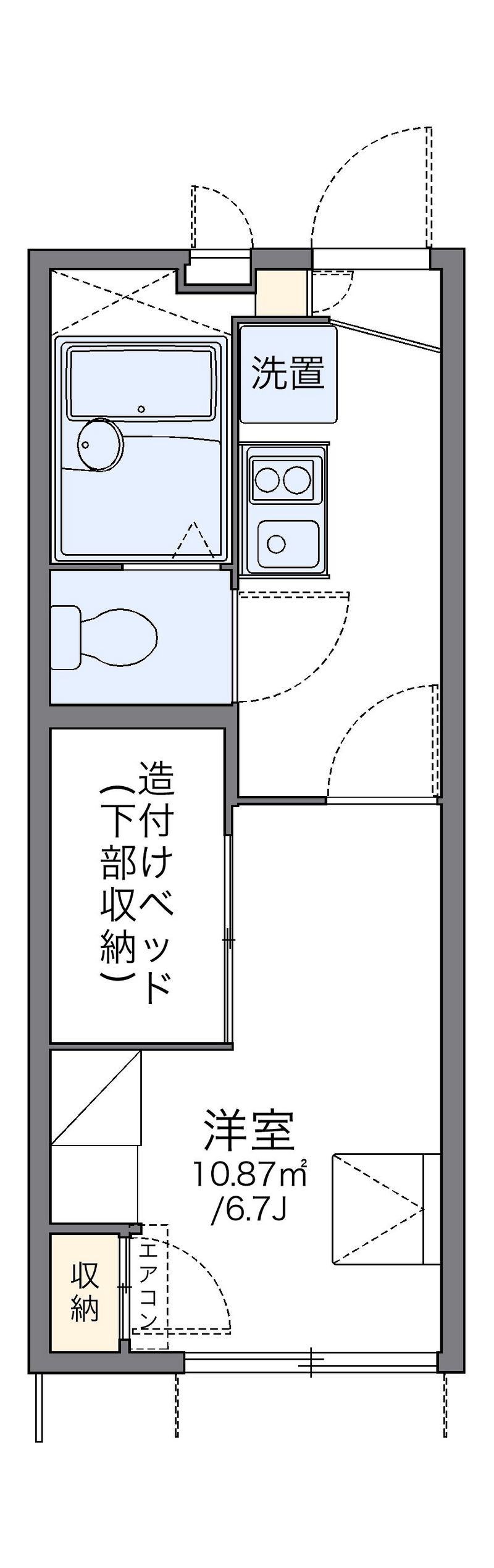 レオパレス野崎通Ｃ 間取図