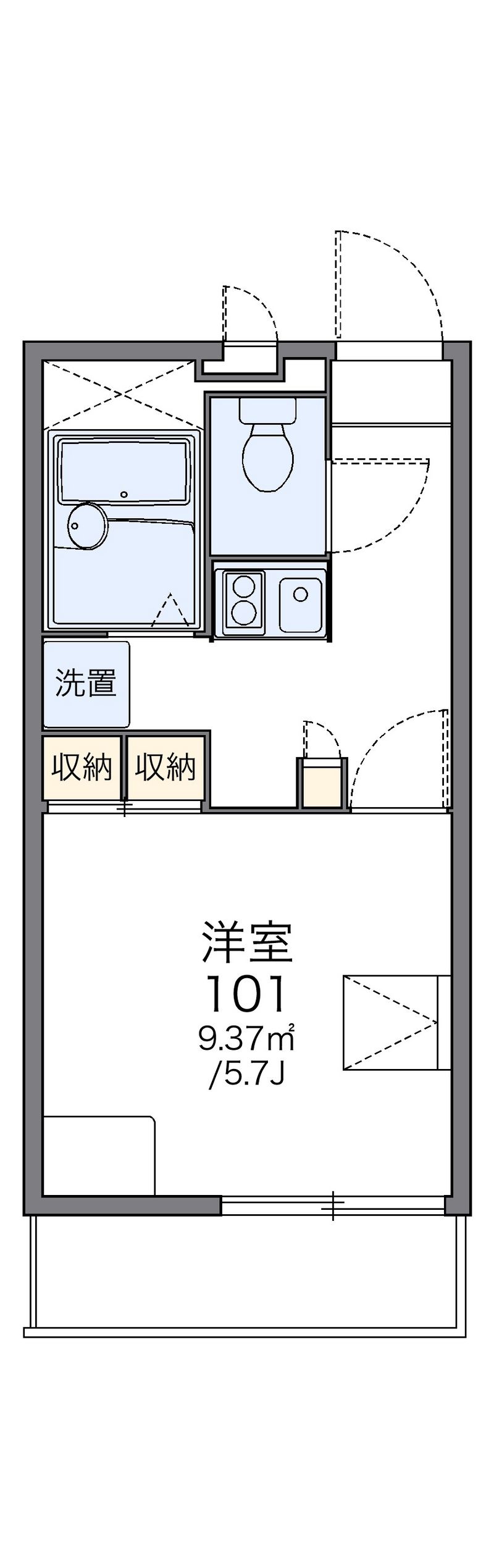 レオパレスＡＳＡＨＩ 間取図