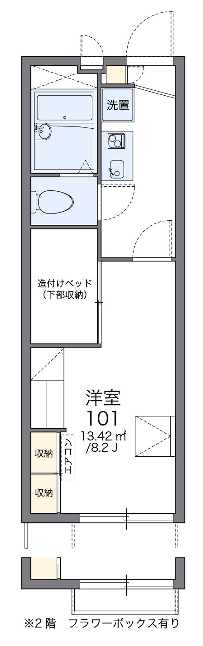 レオパレス里風 間取図