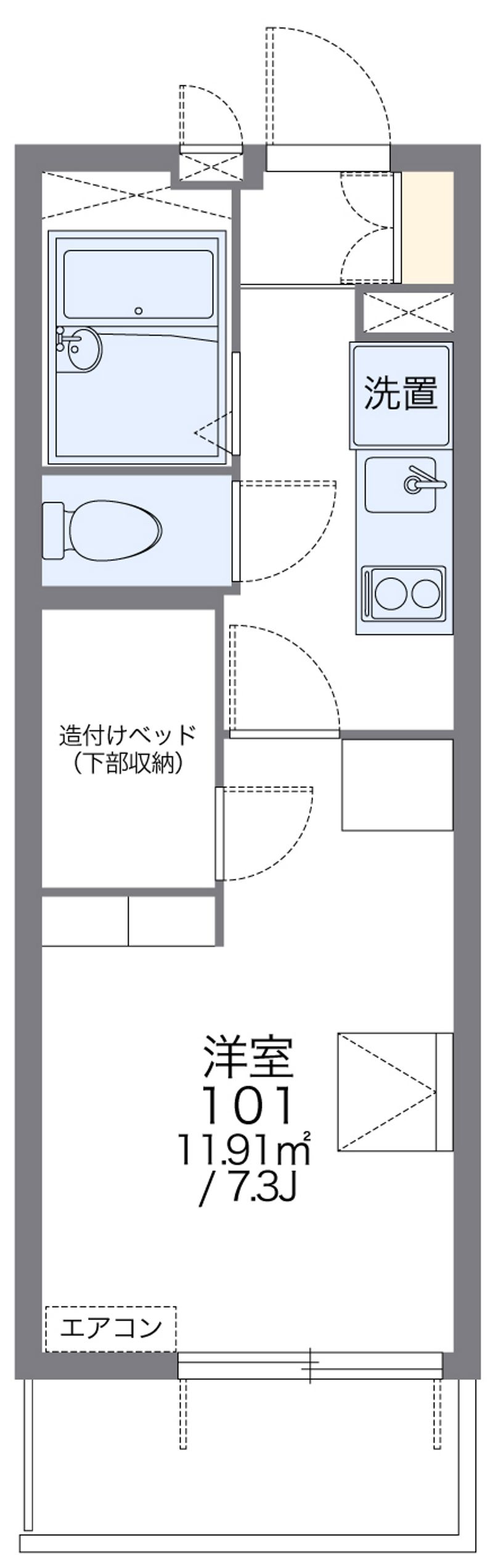 レオパレス西ノ京 間取図
