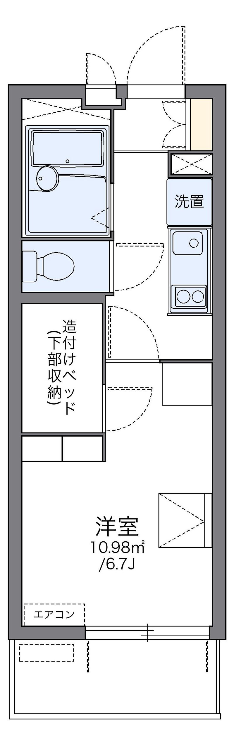 レオパレス市川原木 間取図