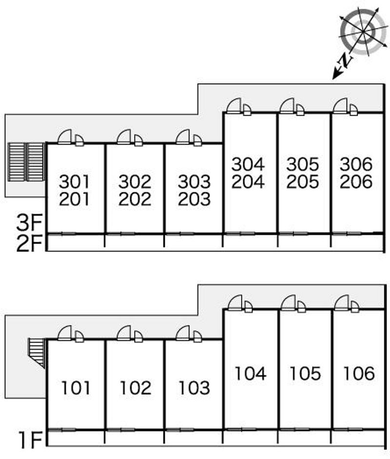 レオパレスＦｏｒｅｓｔ桂坂 間取り配置図