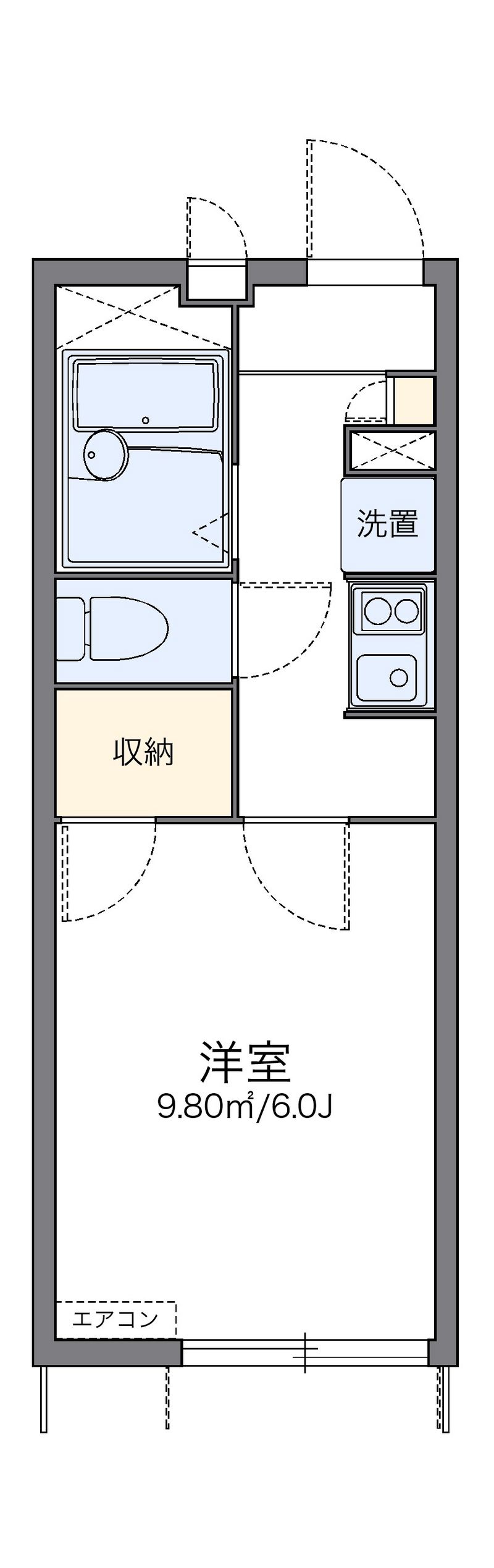 レオパレスプリムヴェール 間取り