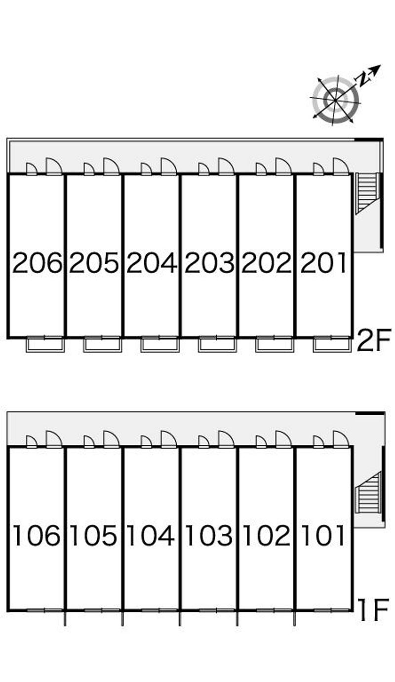 レオパレスドミール横田 間取配置図