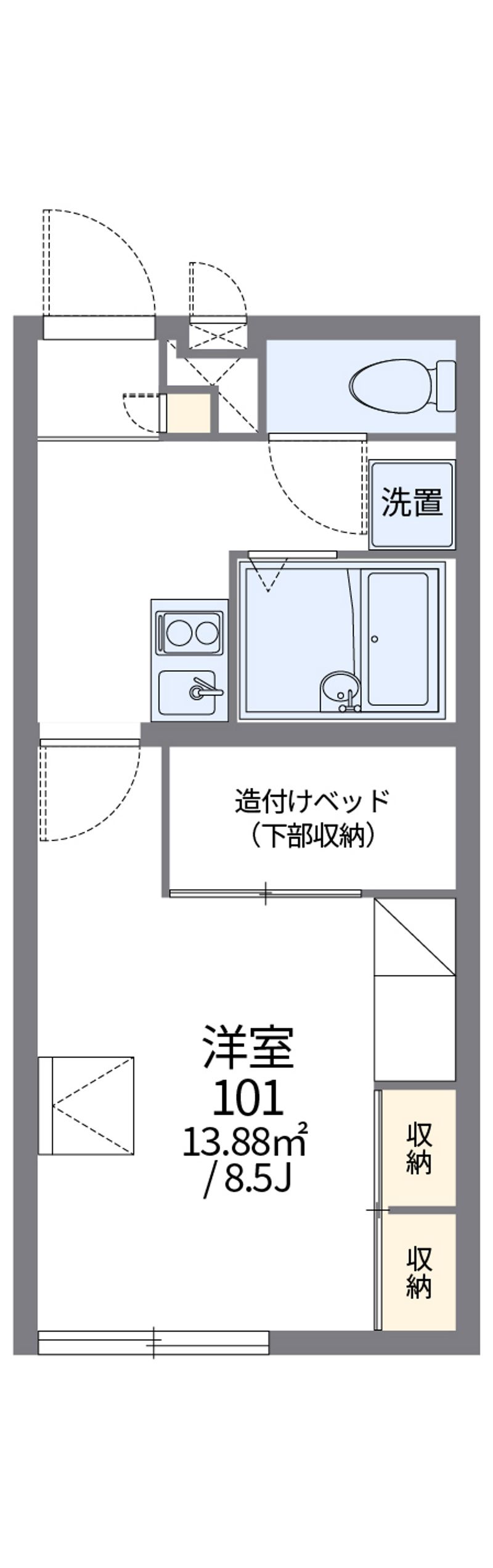 レオパレスエストレージャ２１ 間取図